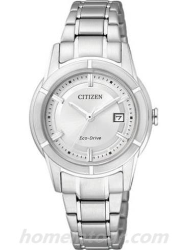 西铁城FE1030-50A女表光动能系列-银色表带/表径30mm