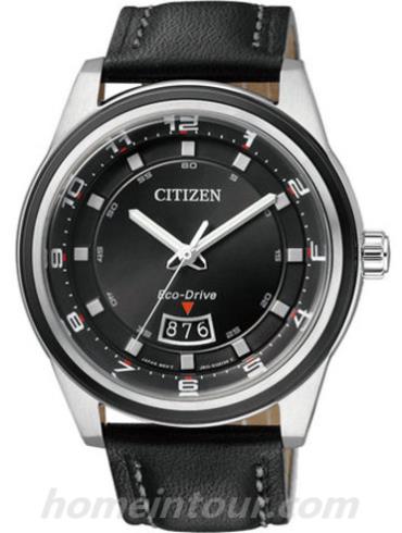 西铁城AW1274-04E男表光动能系列-黑色表带/表径43mm