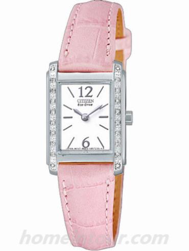西铁城EW9461-04A女表真钻系列-粉色表带/表径21×19mm
