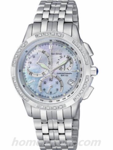 西铁城FB1095-53D女表真钻系列-银色表带/表径32mm