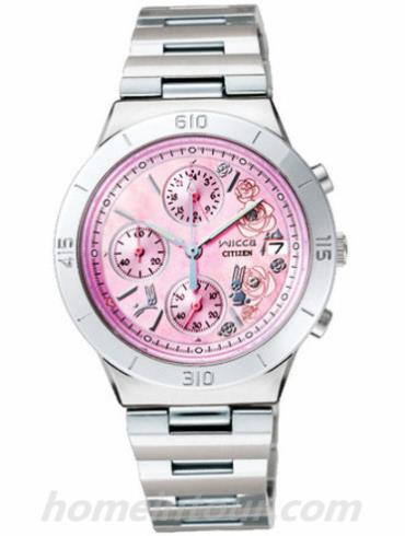 西铁城FA1006-50X女表Wicca系列-银色表带/表径&#8211;