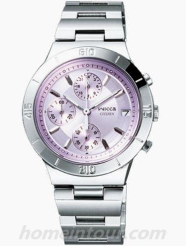 西铁城FA1000-56X女表Wicca系列-银色表带/表径32mm