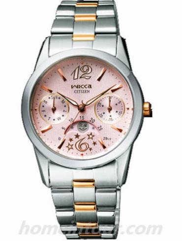 西铁城ED8080-65W女表Wicca系列-间金表带/表径&#8211;