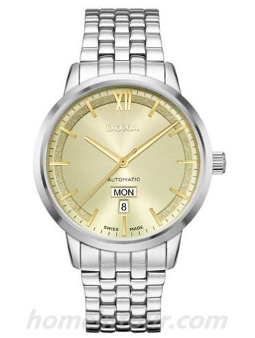 时度D206SCM男表行政系列-银色表带/表径41.5mm