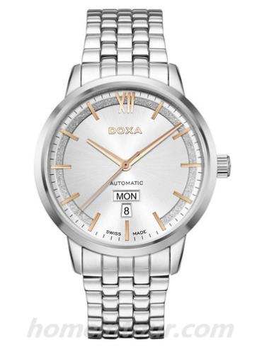 时度D206SWH男表行政系列-银色表带/表径41.5mm