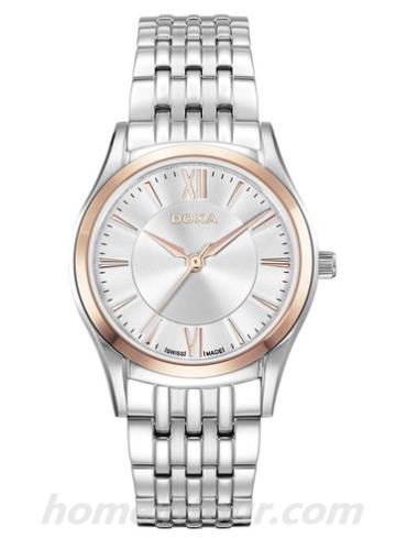 时度D202RSV女表行政系列-银色表带/表径30mm