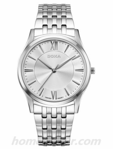 时度D201SSV男表行政系列-银色表带/表径40mm