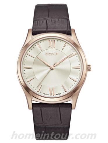 时度D201RIY男表行政系列-棕色表带/表径40mm