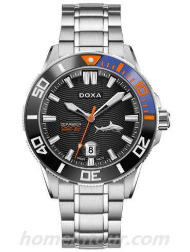 时度D200SBU男表Shark 深潜300系列-银色表带/表径46mm