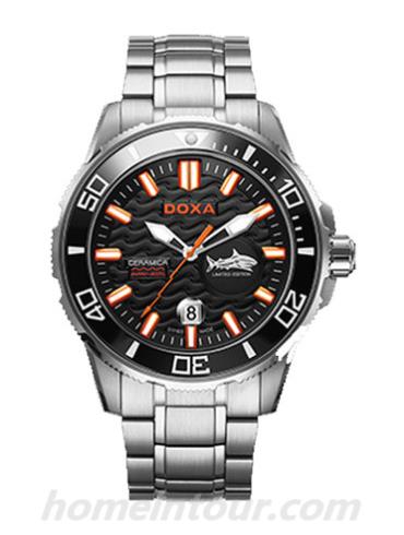 时度D137SOR男表Shark 深潜300系列-银色表带/表径48mm