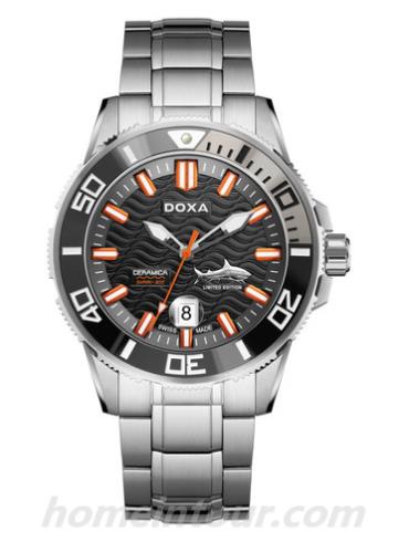 时度D196SGY男表Shark 深潜300系列-银色表带/表径48mm