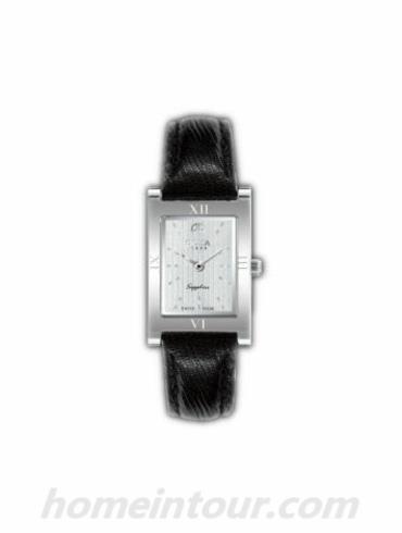 时度10034.10aNO女表特雷维尔超薄系列-黑色表带/表径18x22.5mm