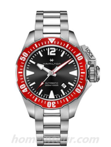 汉米尔顿H77725135男表卡其海军系列-银色表带/表径42mm