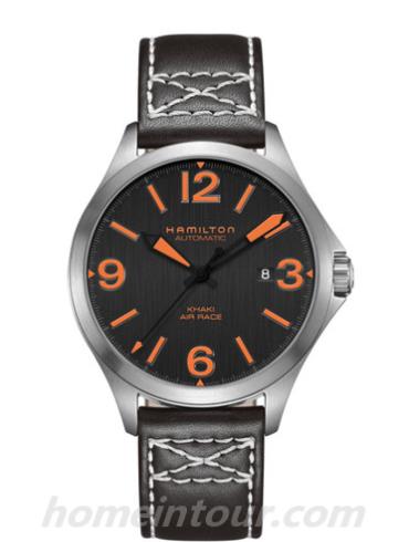汉米尔顿H76535731男表卡其航空系列-棕色表带/表径42mm