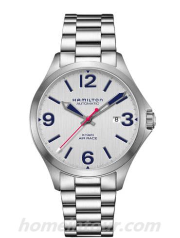汉米尔顿H76525151男表卡其航空系列-银色表带/表径42mm