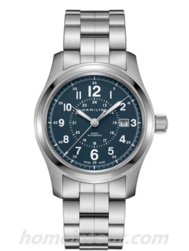 汉米尔顿H70605143男表卡其野战系列-银色表带/表径42mm
