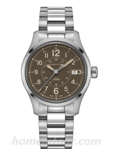 汉米尔顿H70305193男表卡其野战系列-银色表带/表径40mm
