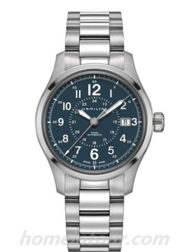 汉米尔顿H70305143男表卡其野战系列-银色表带/表径40mm