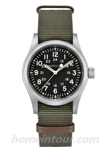 汉米尔顿H69429931男表卡其野战系列-灰色表带/表径38mm
