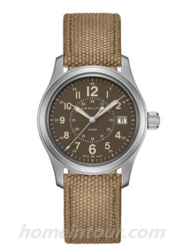 汉米尔顿H68201993男表卡其野战系列-棕色表带/表径38mm