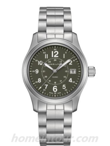 汉米尔顿H68201163男表卡其野战系列-银色表带/表径38mm