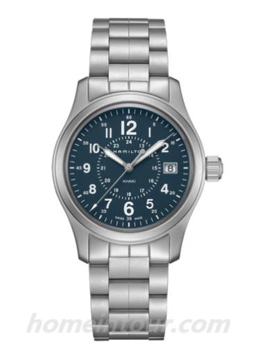 汉米尔顿H68201143男表卡其野战系列-银色表带/表径38mm