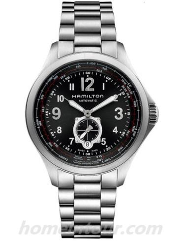 汉米尔顿H76655133男表卡其航空系列-银色表带/表径42mm