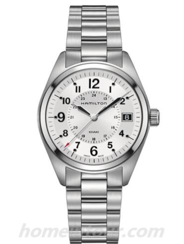 汉米尔顿H68551153男表卡其野战系列-银色表带/表径40mm