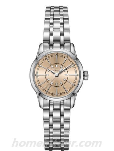 汉米尔顿H40311121女表美国经典铁路系列-银色表带/表径28mm