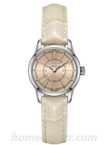 汉米尔顿H40311821女表美国经典铁路系列-米色表带/表径28mm