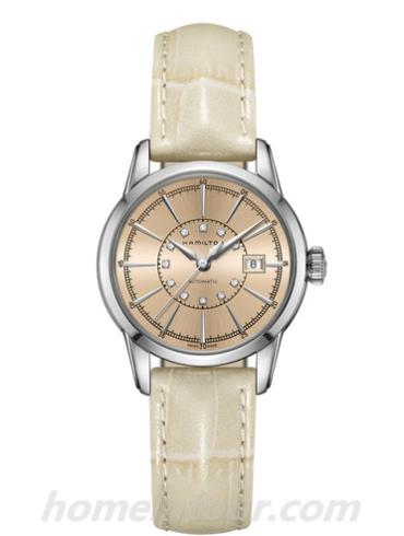 汉米尔顿H40405821女表美国经典铁路系列-米色表带/表径32mm