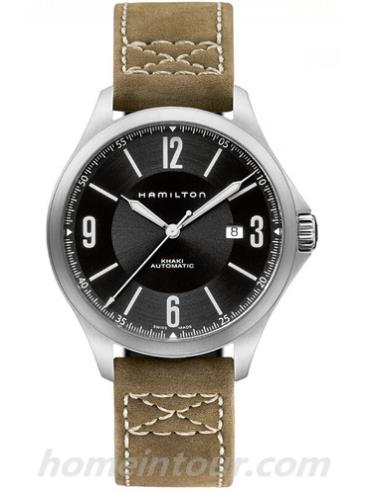 汉米尔顿H76665835男表卡其航空系列-橄榄色表带/表径42mm