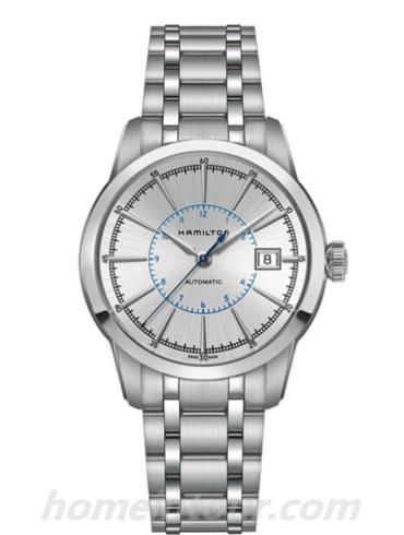 汉米尔顿H40555181男表美国经典铁路系列-银色表带/表径40mm