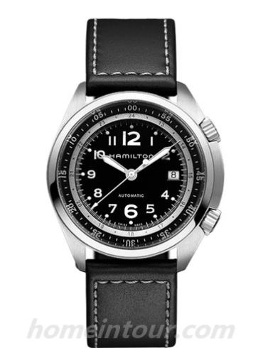 汉米尔顿H76455733男表卡其航空系列-黑色表带/表径41mm