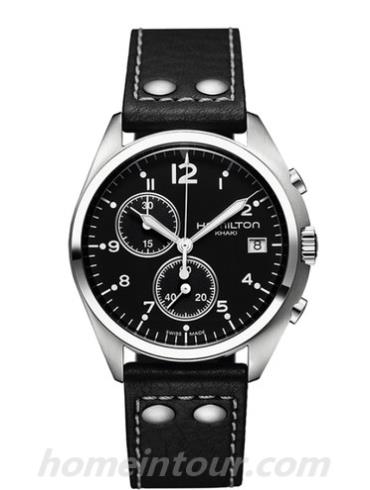 汉米尔顿H76512733男表卡其航空系列-黑色表带/表径41mm