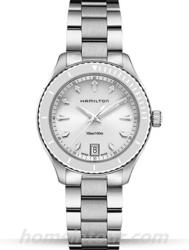 汉米尔顿H37411111女表爵士系列-银色表带/表径37mm