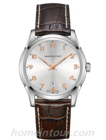 汉米尔顿H38511513男表爵士系列-棕色表带/表径42mm
