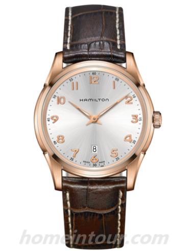 汉米尔顿H38541513男表爵士系列-棕色表带/表径42mm