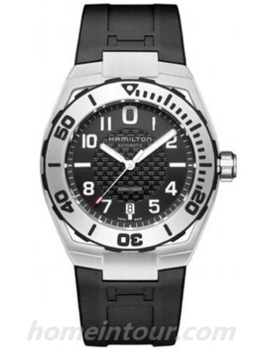 汉米尔顿H78615335男表卡其海军系列-黑色表带/表径42mm