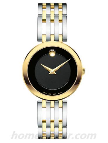 摩凡陀0607053情侣表爱莎系列-间金色表带/表径28mm