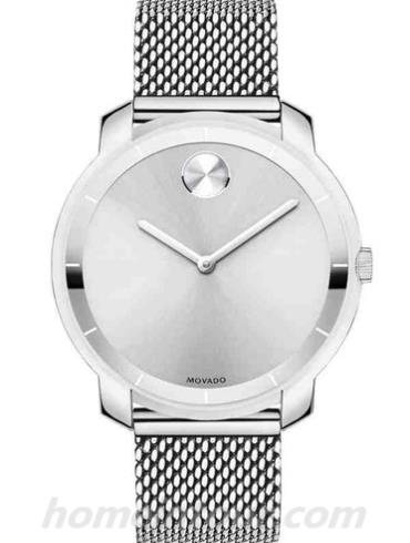 摩凡陀3600241男表波特-银色表带/表径36mm