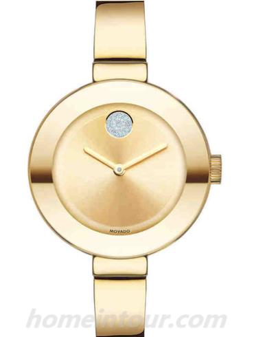 摩凡陀3600201女表波特-金色表带/表径34mm