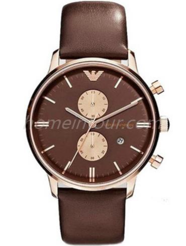 阿玛尼AR0387男表时尚男表系列-棕色表带/表径43mm