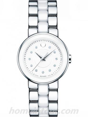 摩凡陀0606930女表赛蕾娜系列-银白色表带/表径28mm