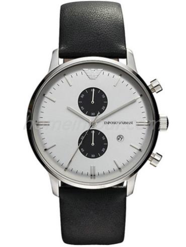 阿玛尼AR0385男表时尚男表系列-黑色表带/表径43mm