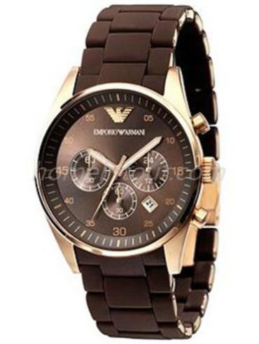 阿玛尼AR5890_男表时尚男表系列-棕色表带/表径42mm