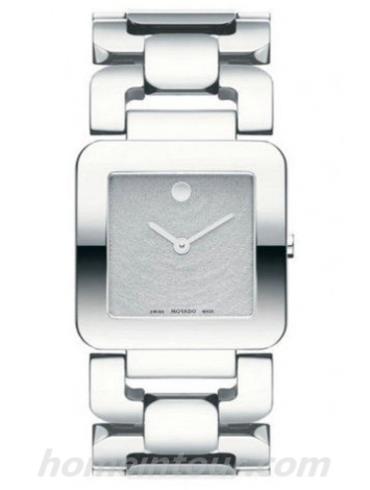 摩凡陀0606544女表-银色表带/表径28.5mm