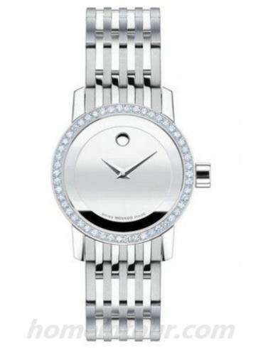 摩凡陀0606172女表蓝宝石系列-银色表带/表径28mm