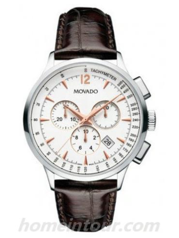 摩凡陀0606576男表思卡系列-棕色表带/表径42mm