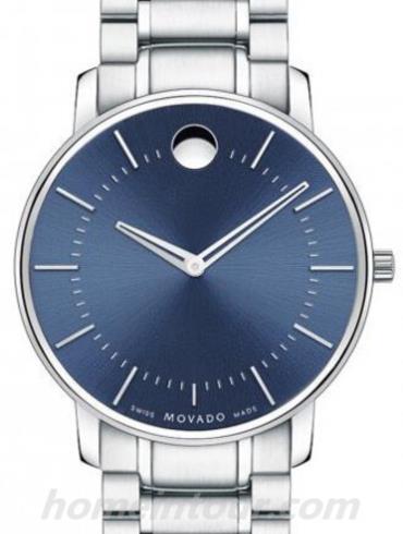 摩凡陀0606688男表TC超薄系列-银色表带/表径40mm